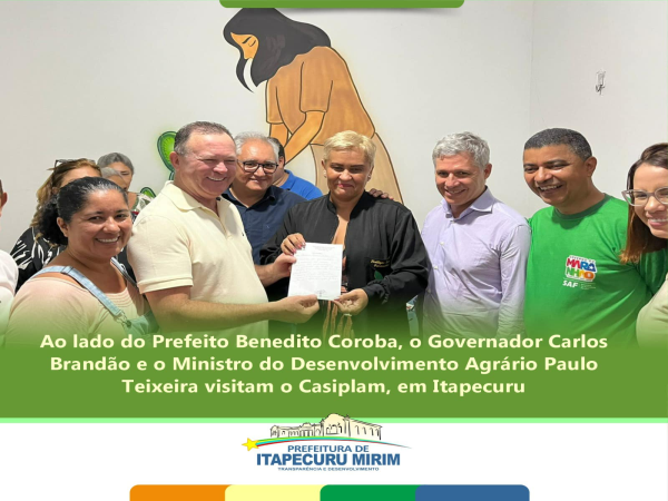 Governador Carlos Brandão e Ministro do Desenvolvimento Agrário Paulo Teixeira visitam o CASIPLAM.