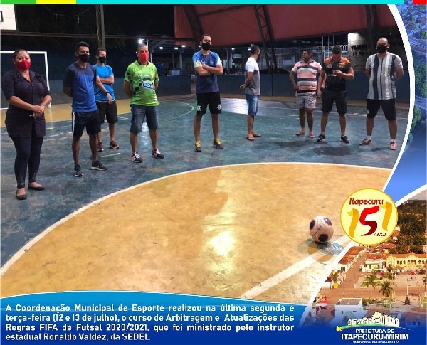 Prefeitura Municipal de Pompéu - Curso de Arbitragem e Mesário de Futsal